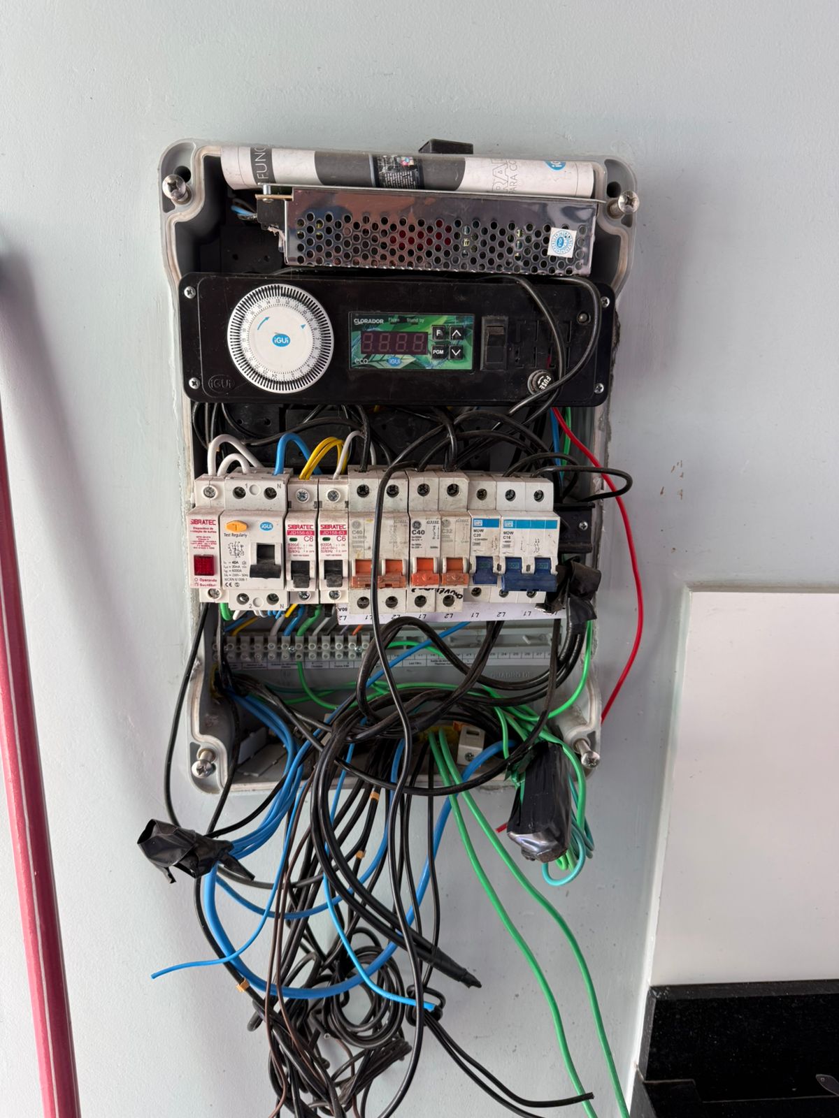 Quadro de automação de piscina